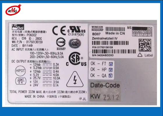 01750136159 ATM-machineonderdelen Wincor Nixdorf stroomvoorziening 333W ACBEL P06002