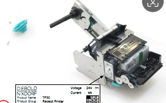 01750302835 1750302835 Diebold Nixdorf DN200 TP30 bonnetje Printer geldautomaat Diebold Nixdorf DN Onderdelen